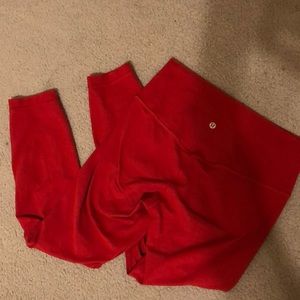 Red lululemon leggings